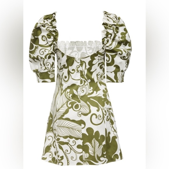 LA DoubleJ Green and White Mini Dress - Picture 6 of 9